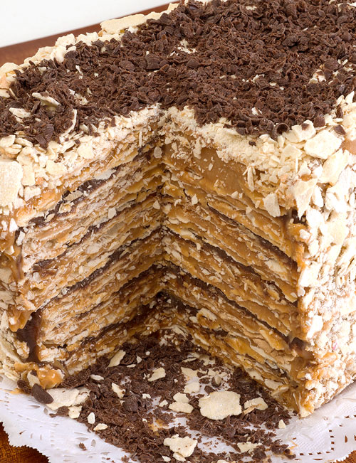 Torta Gold Milhojas de Manjar y Chocolate (50 Personas) -  